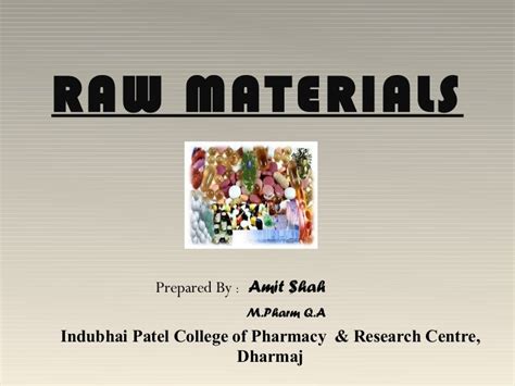 Raw Materials Definition