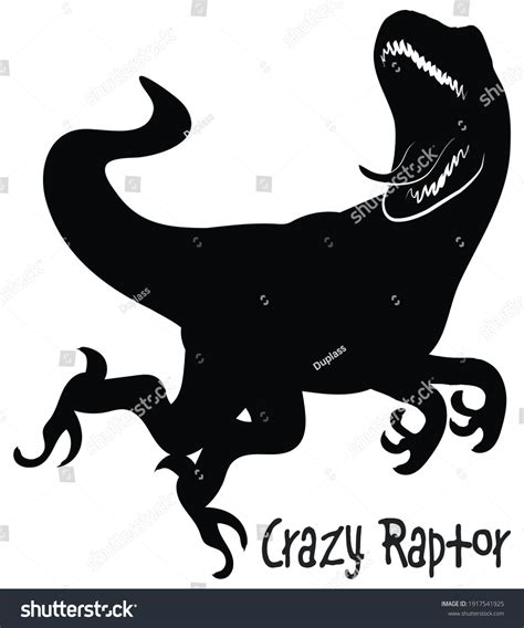 Velociraptor Silhouette Clipping Path Stock Photo 1917541925 | Shutterstock