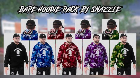 Skater XL: Bape Hoodie Pack v 1.0 Gear, Hooded Sweatshirt Mod für Skater XL