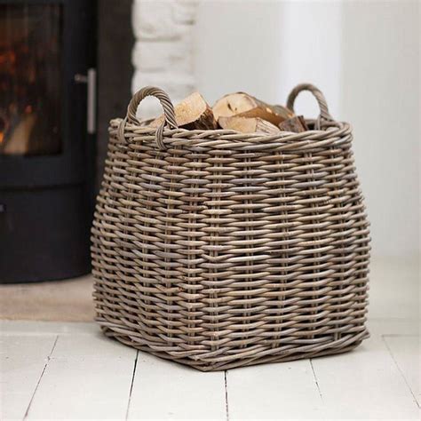 Tapered Rattan Basket By Idyll Home | notonthehighstreet.com