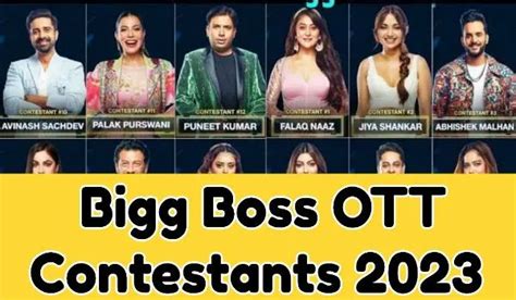 Bigg Boss OTT Contestants 2023, When and Where to watch, List of ...