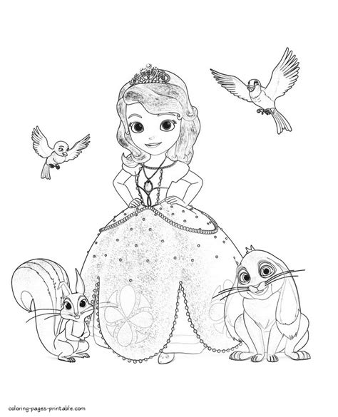 Princess Sofia the First coloring pages || COLORING-PAGES-PRINTABLE.COM