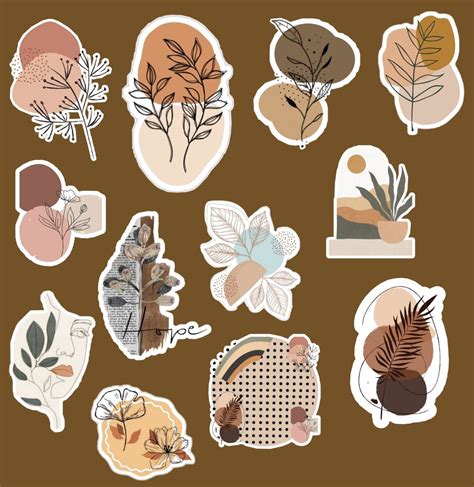 sticker aesthetic | Seni jurnal, Seni buku, Seni