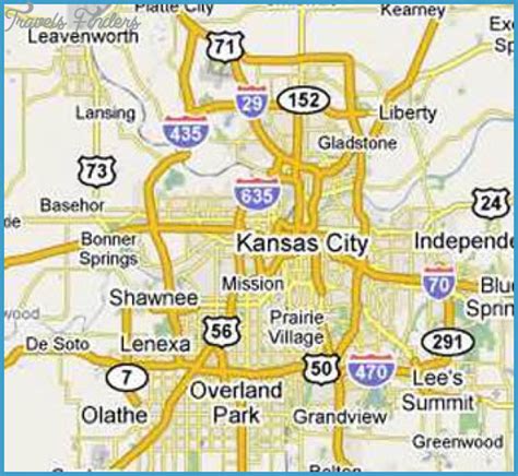 Map Of Kansas City Missouri - TravelsFinders.Com