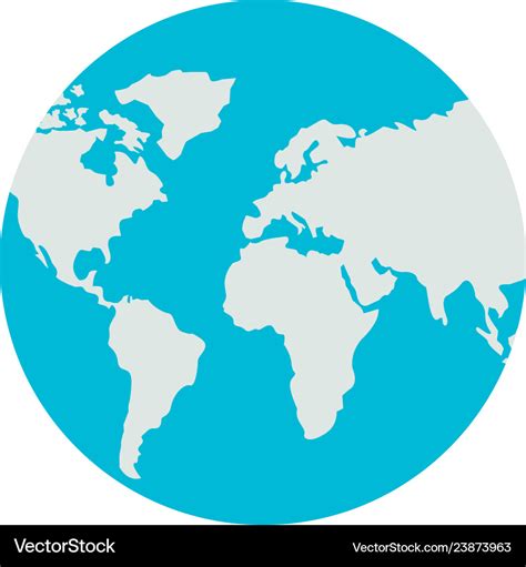 World globe map Royalty Free Vector Image - VectorStock