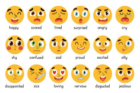 Emotions Faces Collection By JuliyaS Art | TheHungryJPEG