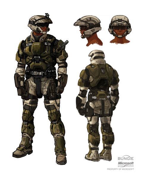 ArtStation - Halo 3 Marine iterations.