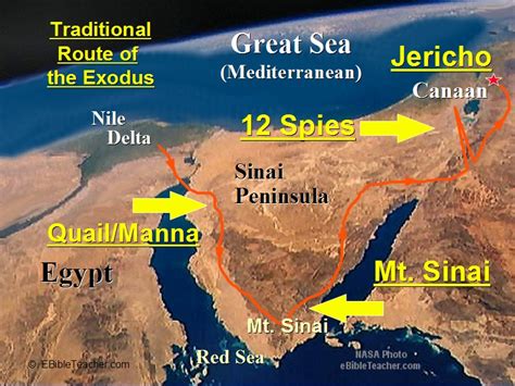 Exodus Major Events Map - Bible Study Tools