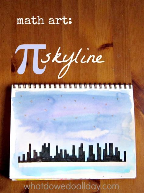 Pi Day Math Art for Kids: Pi Skyline