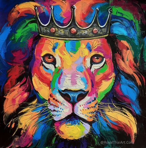 Famous Colorful Lion Painting for Sale Online Gallery