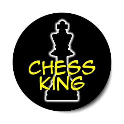 Chess King Piece Silhouette Stickers, Magnet | Wacky Print