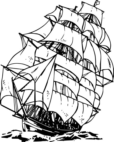 Pirate ship clipart black and white free 5 – Clipartix