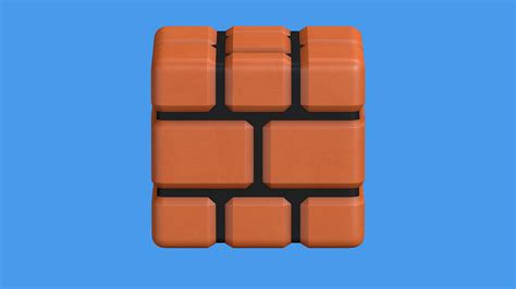 3D Super Mario Bros Brick Block Model - TurboSquid 2064017