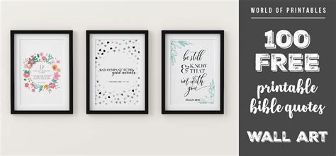 100 Free Printable Bible Quotes and Verse Wall Art - World of Printables