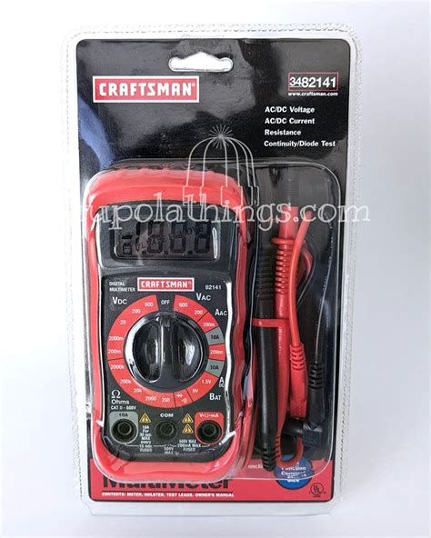 Craftsman Manual Ranging MultiMeter - cupolathings.com