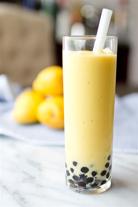 Mango Smoothie with Boba - The Gourmet Gourmand