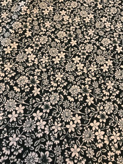 Fabric Hunter Green Floral Cotton Fabric NEW | Etsy