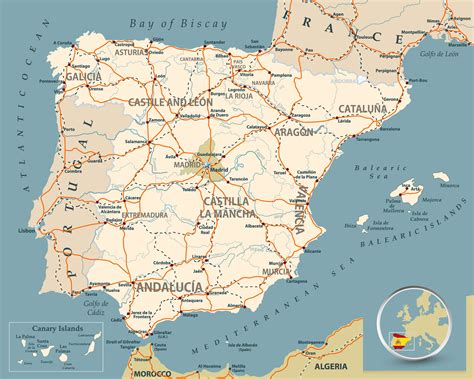 Spain Map - Guide of the World