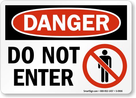 Do Not Enter Sign With Man Graphic, SKU: S-0906 - MySafetySign.com