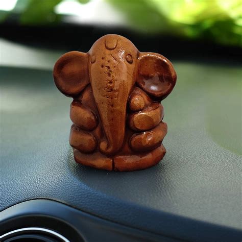 Miniature Ganpati Idol - (5x4x3 Cm), Teracotta Clay Painted Ganesh ...