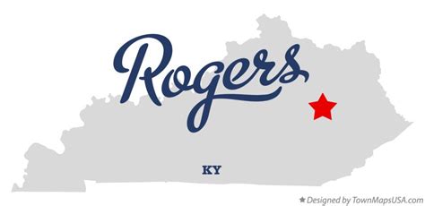 Map of Rogers, KY, Kentucky