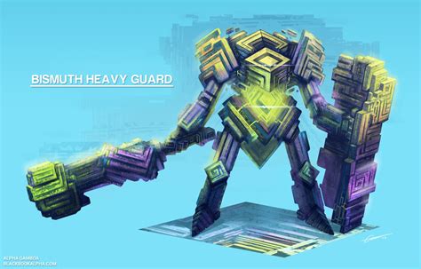 Bismuth Heavy Guard, Alpha Gamboa | Fantasy creatures art, Monster ...