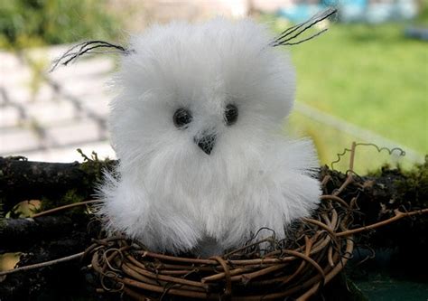 Baby Snowy Owl ... eco friendly Owl woolcrazy