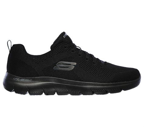 Skechers Men's Memory Foam Black Shoes Mesh Sport Athletic Comfort Casual 232057 - Athletic