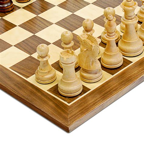 Traditional Staunton Wood Chess Set with a Wooden Board – 14.75 inch B – American Chess Equipment