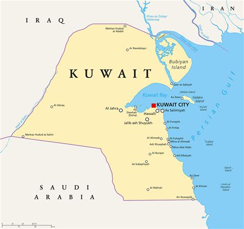 Kuwait Map - Guide of the World