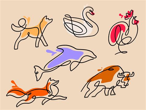 Line Art Animals by tubik.arts on Dribbble