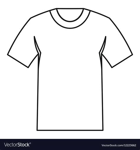 Tshirt icon outline style Royalty Free Vector Image