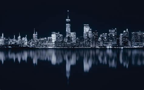 New York City Wallpaper 4K, Night, Cityscape, City lights