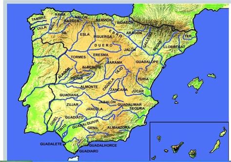 Los ríos de España: Mapa interactivo | Mapa fisico de españa, Rios de españa, Mapa de españa