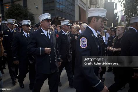 Fire Department of New York firefighters exit a local park following... News Photo - Getty Images