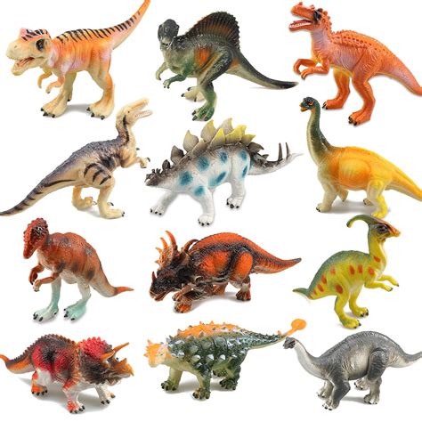 RICOV Dinosaur Toys, Toy Dinosaurs Kids Dinosaur Toys for Girls/Boys - 12Pack - Buy Online in ...