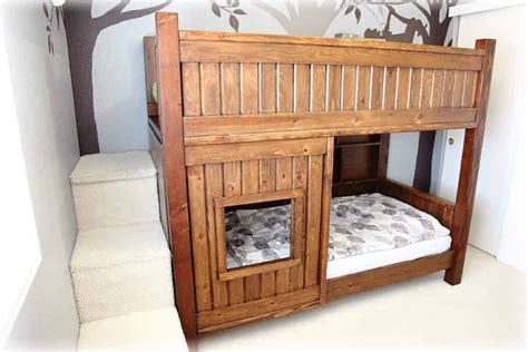 How to Build a DIY Bunk Bed with Stairs - TheDIYPlan