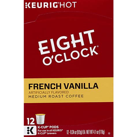 Eight O'Clock Coffee French Vanilla, Keurig Single Serve K-Cup Pods, Light Roast, 12 Count ...