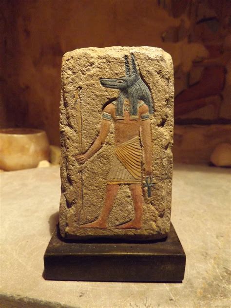 Egyptian art - Anubis - A relief sculpture of the ancient mummification god.