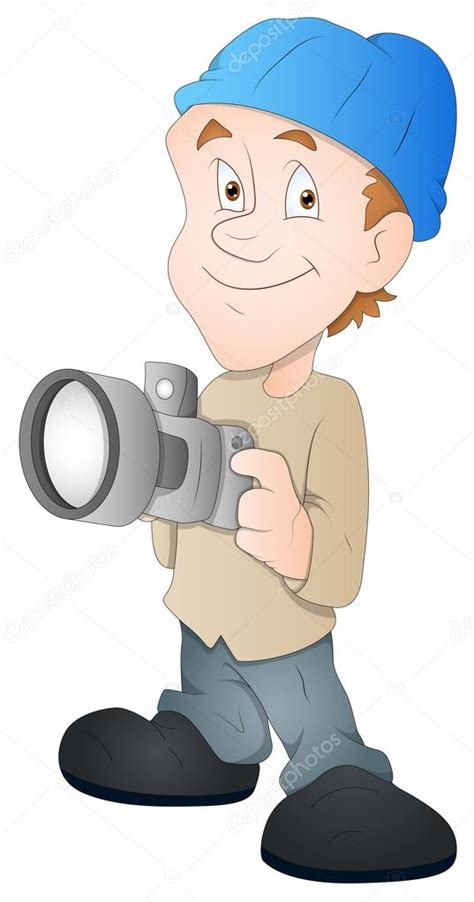 Photographer - Cartoon Character - Vector Illustration — Stock Vector © baavli #14728619