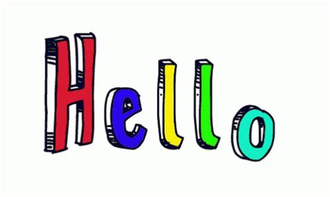 Hello Animated Text Bounce Multicolor GIF | GIFDB.com