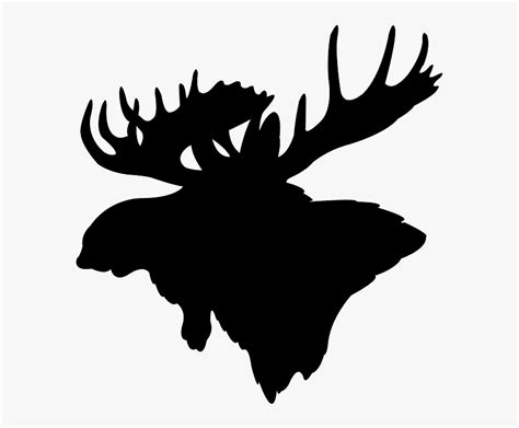 Moose Head Silhouette Vector, HD Png Download , Transparent Png Image ...