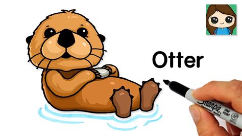 How to Draw an Otter Easy | Emoji - YouTube