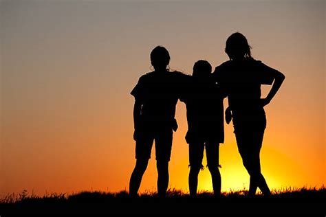 Group Of Friends Holding Hands Silhouette Stock Photos, Pictures ...