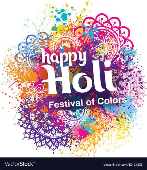 Happy holi festival of colors Royalty Free Vector Image