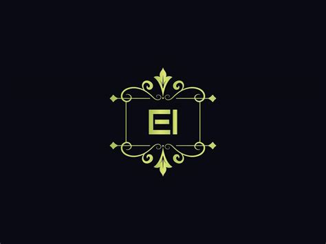 Minimal Ei Logo Image, Square Ei Luxury Logo Letter Vector Icon Design 17242894 Vector Art at ...