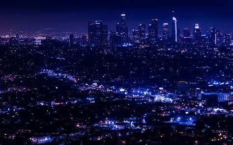 Download wallpaper 3840x2400 night city, city lights, overview, aerial ...