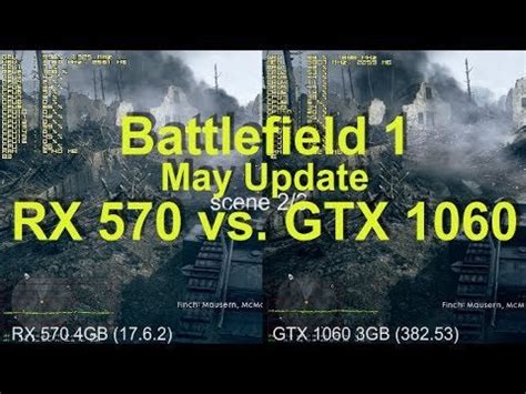 Battlefield 1 May Update. AMD Radeon RX 570 (17.6.2) vs. Nvidia GeForce ...