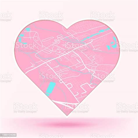 Vector Heart City Map Stock Illustration - Download Image Now ...