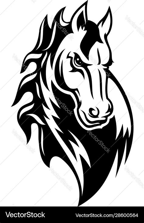 Horse or mustang animal icon tattoo and mascot Vector Image